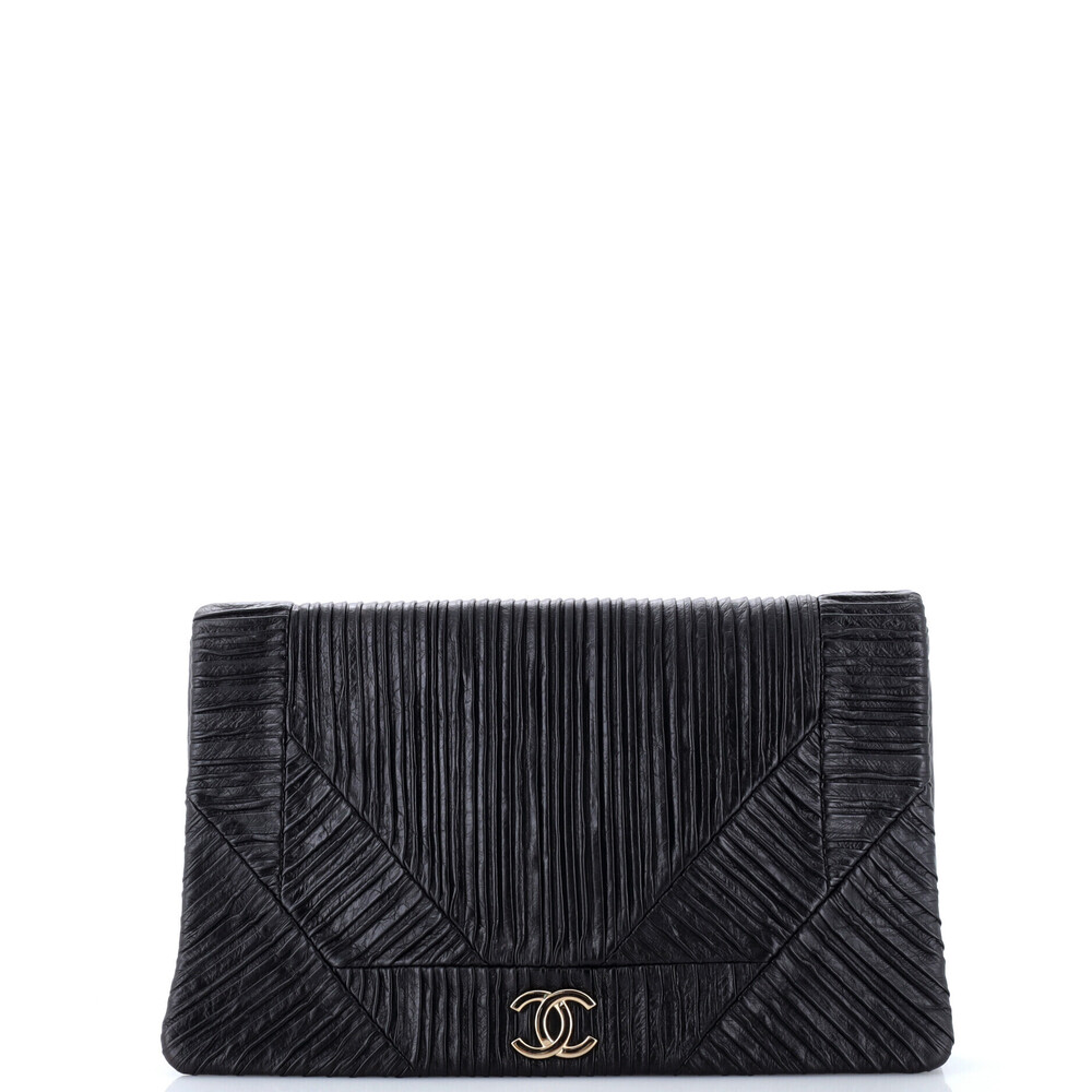 Chanel Medium Coco Pleats Flap Clutch
